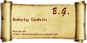 Boboly Godvin névjegykártya